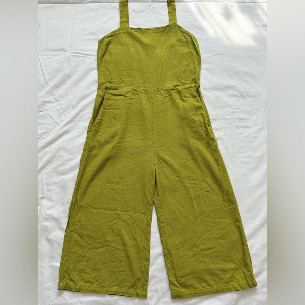 Monteau Los Angeles Women’s XL Jumpsuit Lime Green Trendy Casual Fashion Top - Picture 7 of 14
